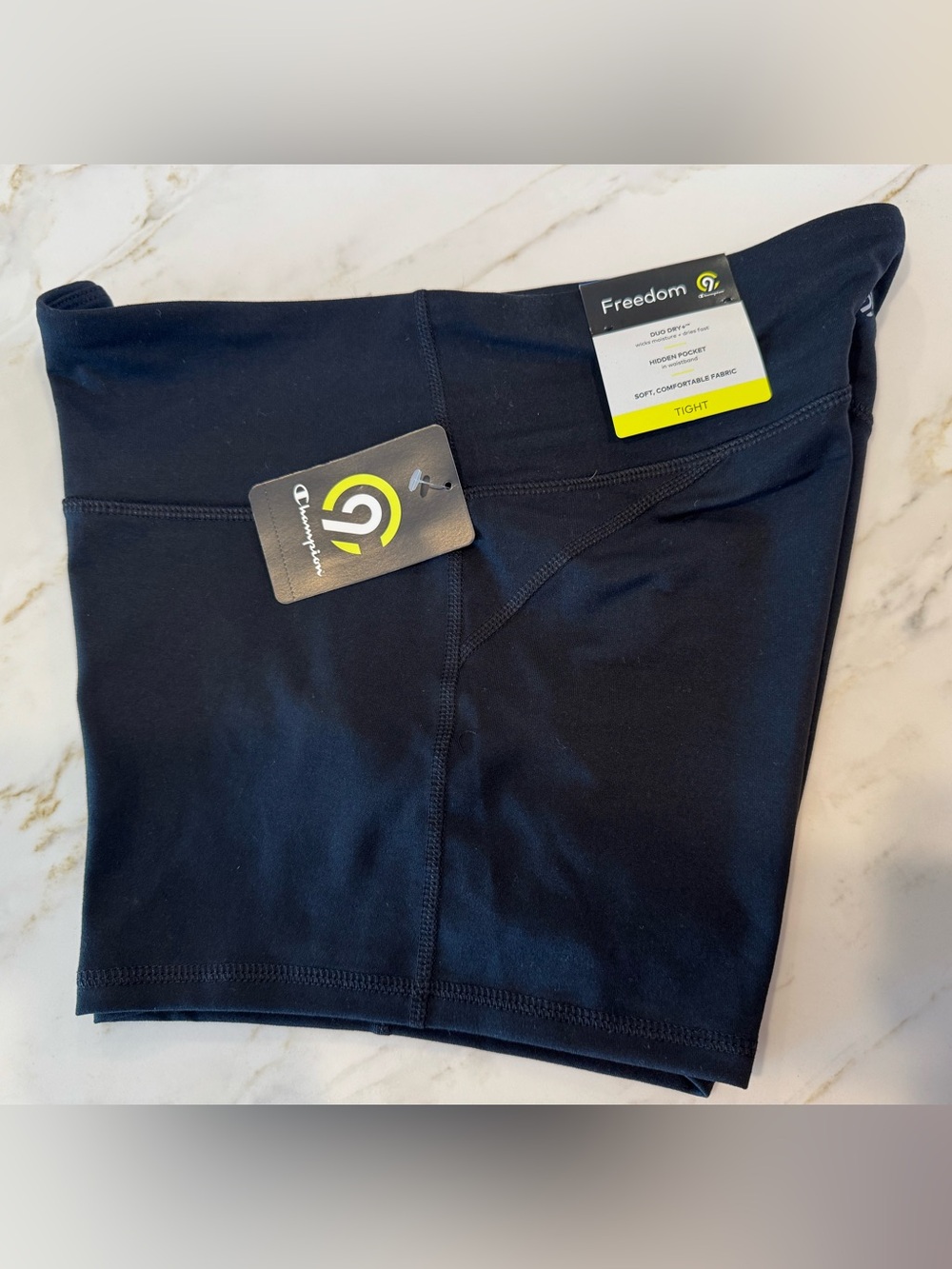 NWT C9 Champion Black Women Bike Shorts Sz Large Athletic Workout Yoga - Picture 3 of 9